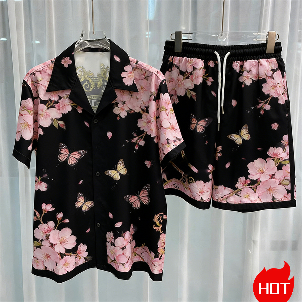 Summer Clothing Haul - Setelan pria cetak digital, setelan pendek