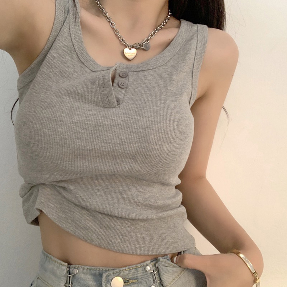 Summer Clothing Teens - Tank Top untuk Wanita Blus Tanpa