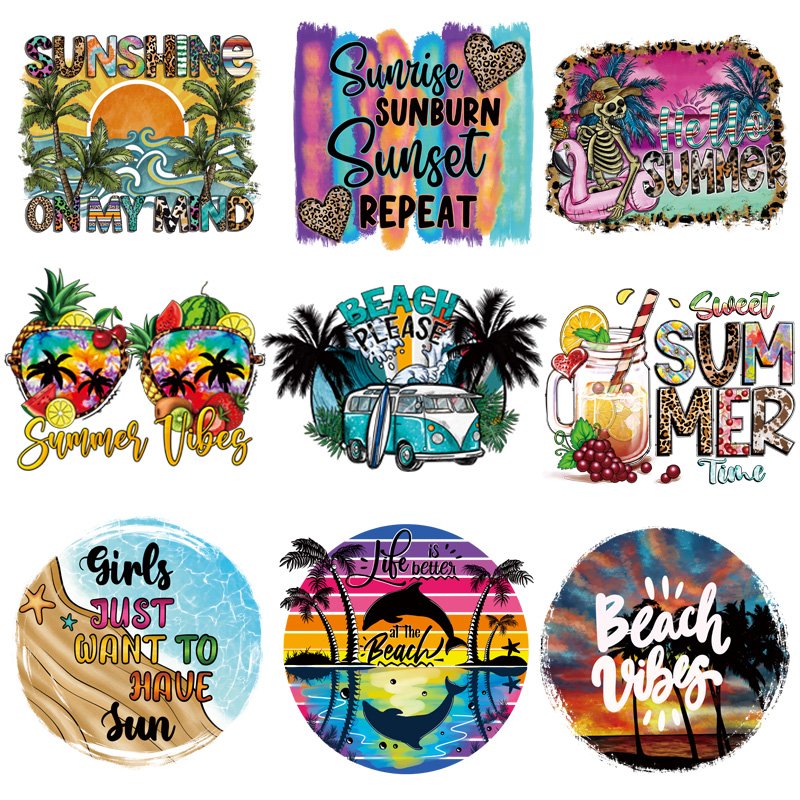 Summer Clothing Vibes - Musim panas Vibes besi Pada Patch