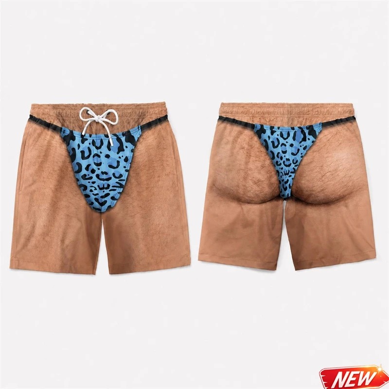 Board Short Surf - Celana Renang Pria Lucu Motif Leopard