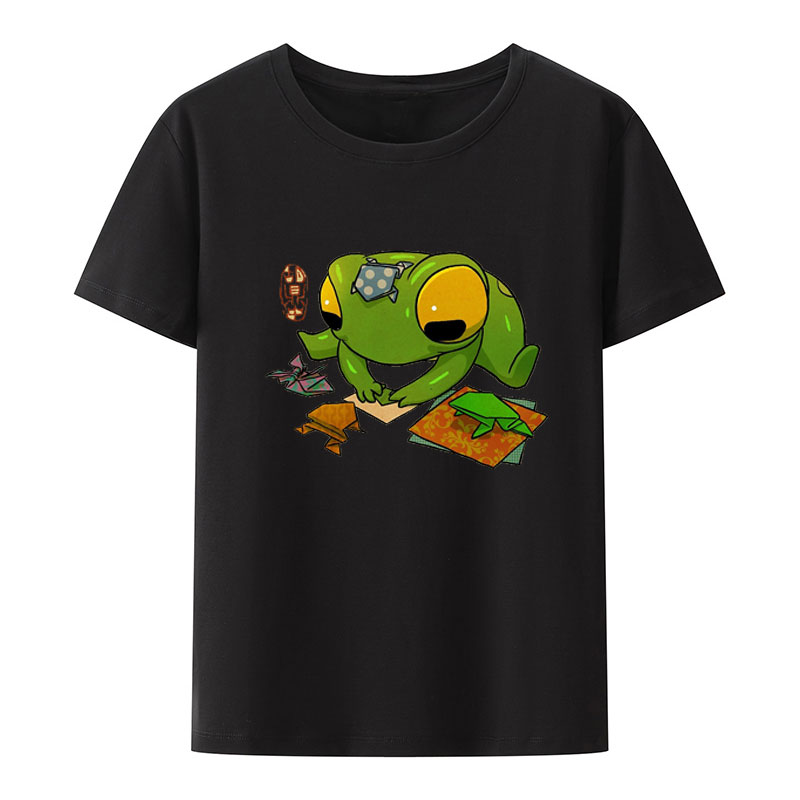 Summer Clothing Essentials Women - Kaos Gambar Katak Lucu Membuat Karya