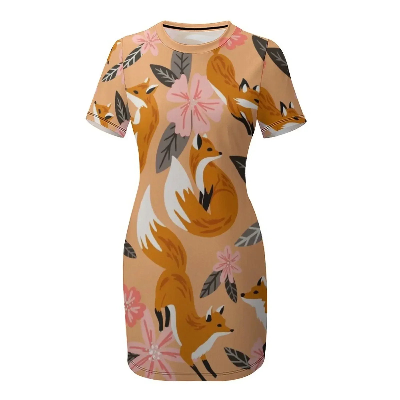 Foxes & Blooms – Gaun Lengan P - Summer Clothing Palette ulasan dan harga
