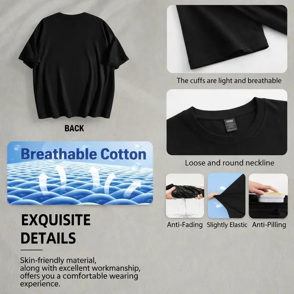 Kaos Pria Katun Berkerah Bulat - Summer Clothing Wear ulasan dan harga