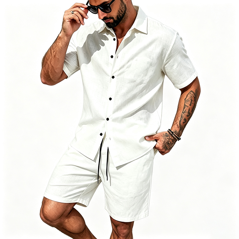 Pakaian Linen Pria Dua Potong  - Summer Clothing Haul ulasan dan harga