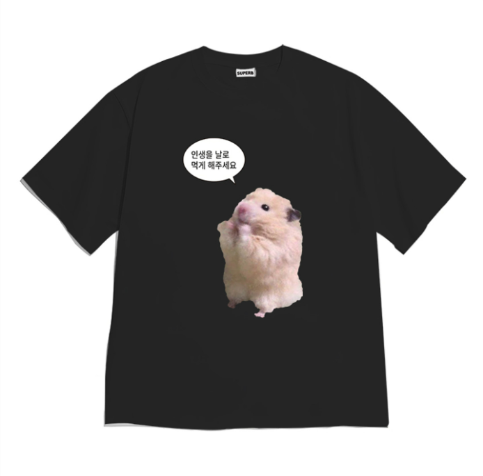 Kaus Grafis Meme Hamster Lucu  - Summer Clothing Teens ulasan dan harga