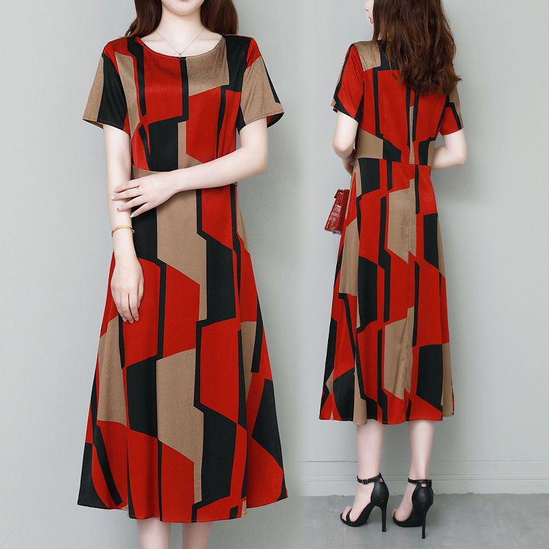Gaun Midi Motif Bunga Antik Ge - Summer Clothing For 60 Year Old Woman ulasan dan harga