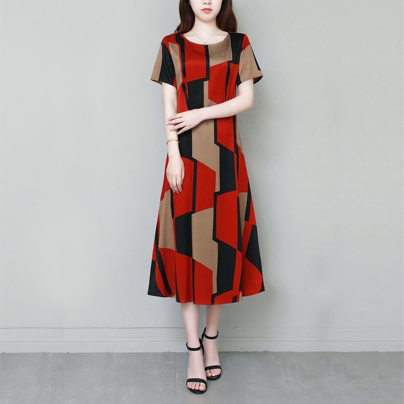 Gaun Midi Motif Bunga Antik Ge - Summer Clothing For 60 Year Old Woman ulasan dan harga