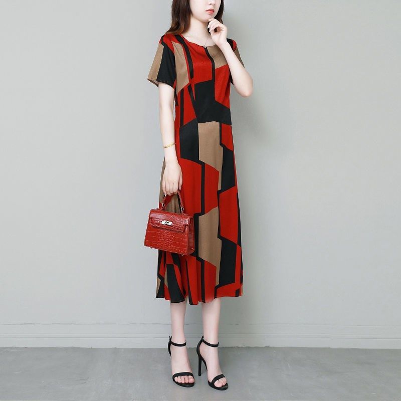 Gaun Midi Motif Bunga Antik Ge - Summer Clothing For 60 Year Old Woman ulasan dan harga
