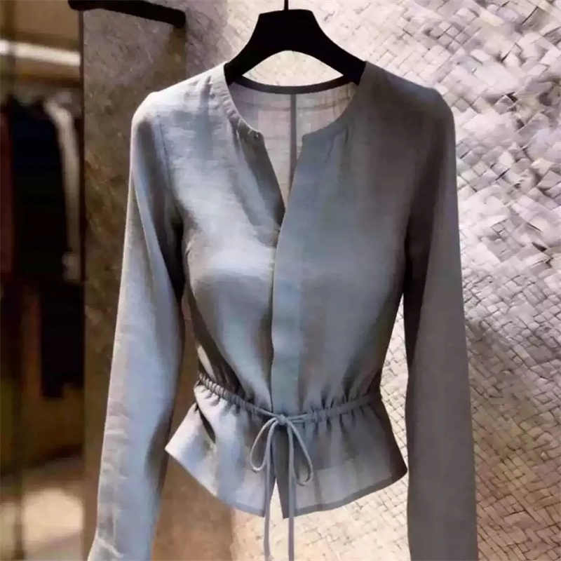 Atasan Kaos Wanita Blus Abu-ab - Summer Clothing For 60 Year Old Woman ulasan dan harga