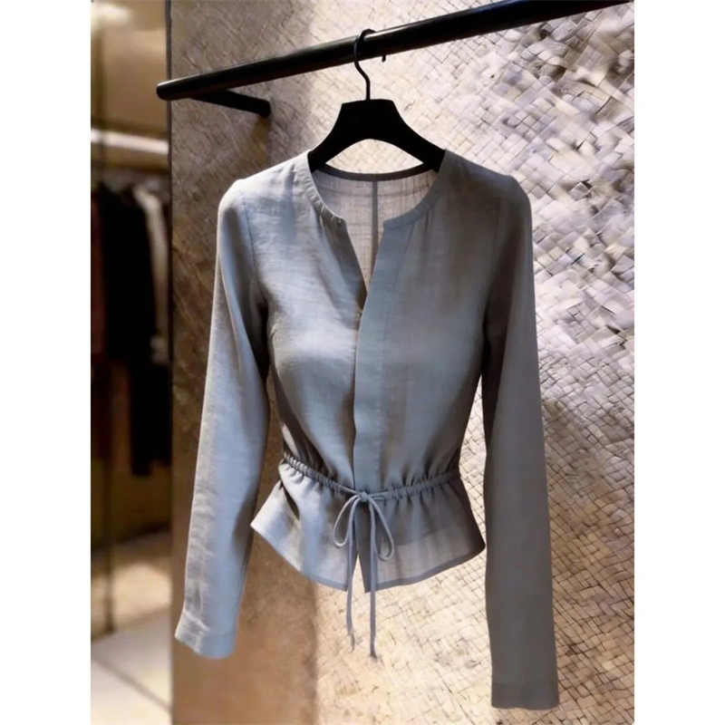 Atasan Kaos Wanita Blus Abu-ab - Summer Clothing For 60 Year Old Woman ulasan dan harga