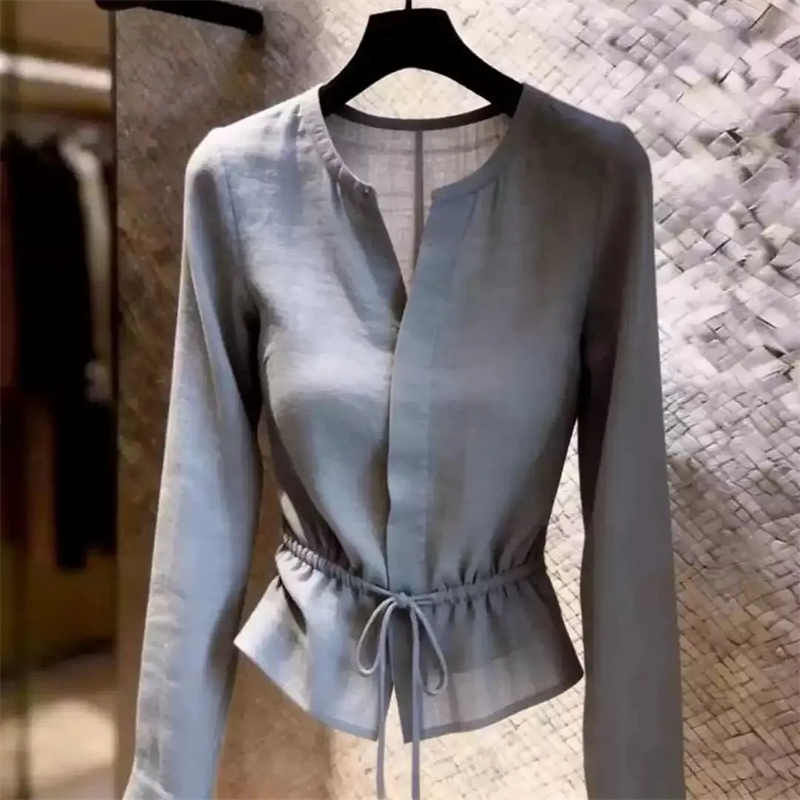 Atasan Kaos Wanita Blus Abu-ab - Summer Clothing For 60 Year Old Woman ulasan dan harga