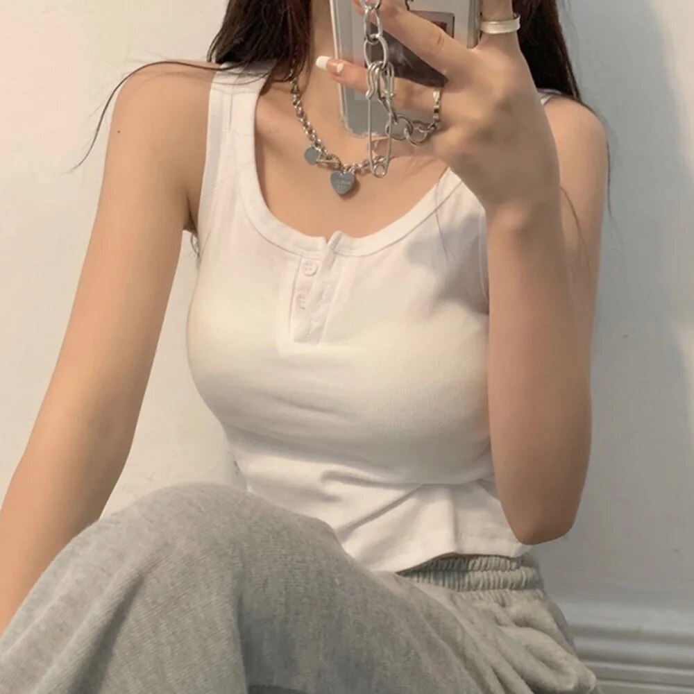 Tank Top untuk Wanita Blus Tan - Summer Clothing Teens ulasan dan harga