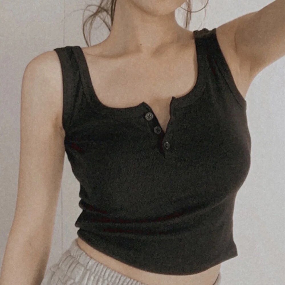 Tank Top untuk Wanita Blus Tan - Summer Clothing Teens ulasan dan harga