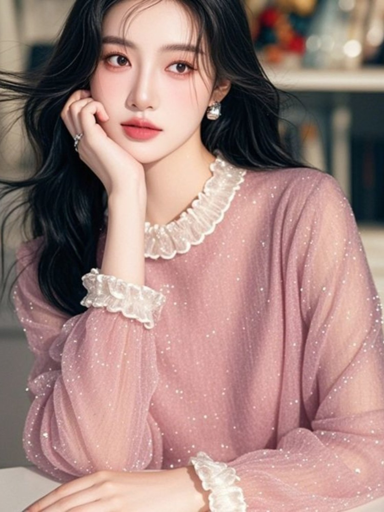Blus Manis Prancis Ruffle Patc - Summer Clothing In French ulasan dan harga