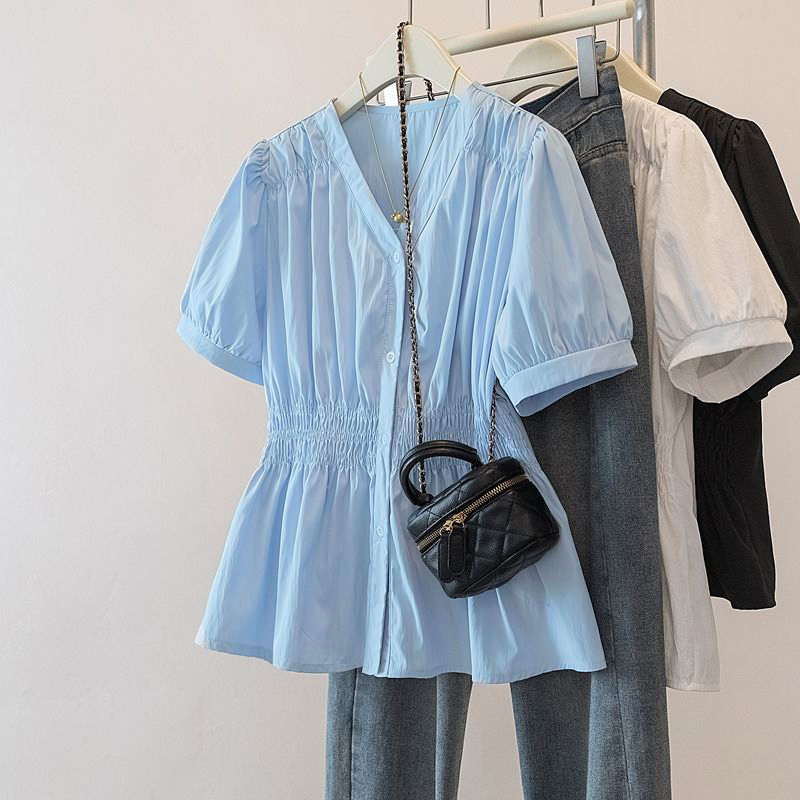 Kemeja dan Blus Wanita Trendi  - Summer Clothing In French ulasan dan harga
