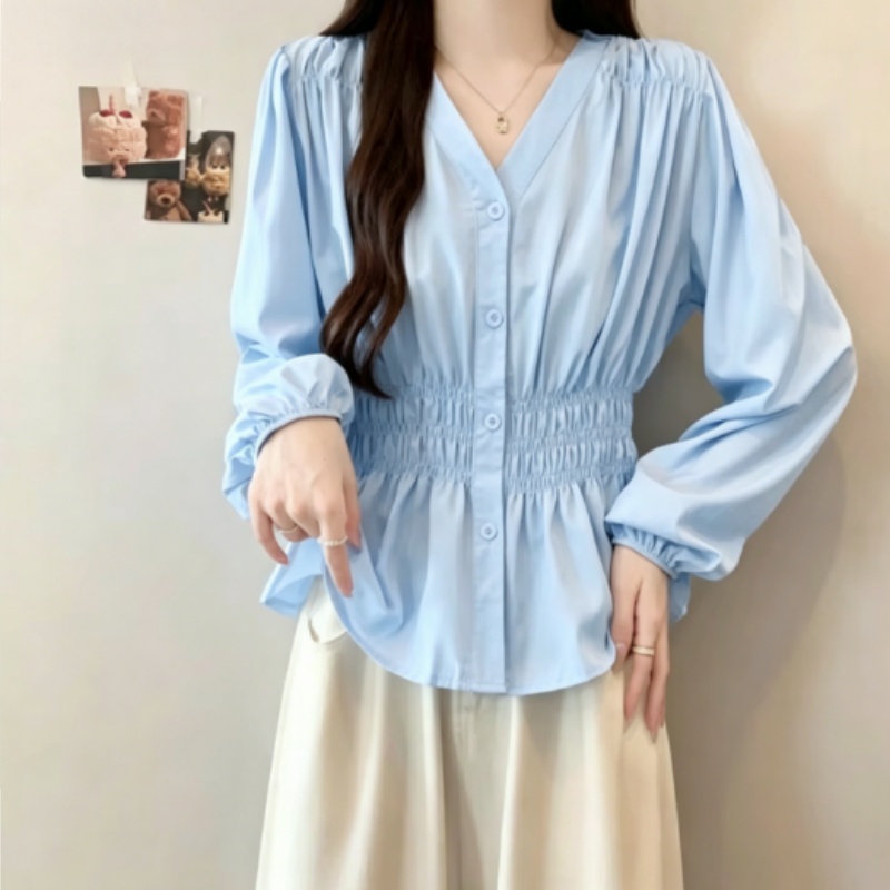 Kemeja dan Blus Wanita Trendi  - Summer Clothing In French ulasan dan harga