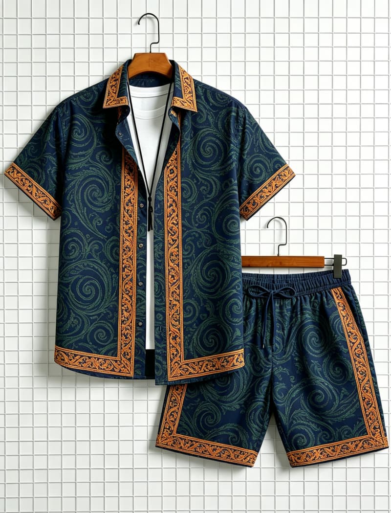 Setelan kemeja lengan pendek d - Summer Clothing Haul ulasan dan harga