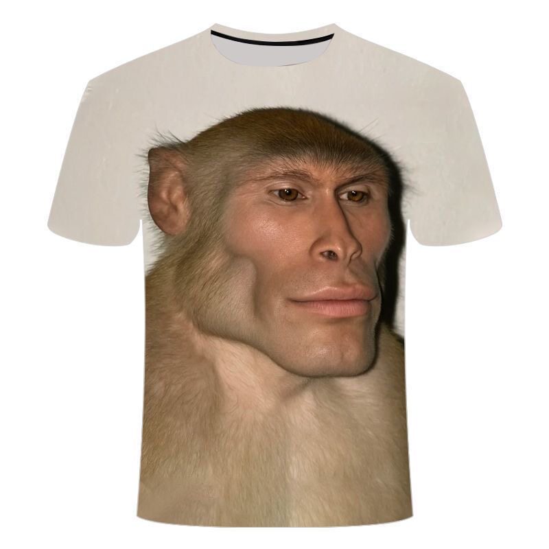 Kaus Gambar 3D Monyet Meme Luc - Summer Clothing Teens ulasan dan harga