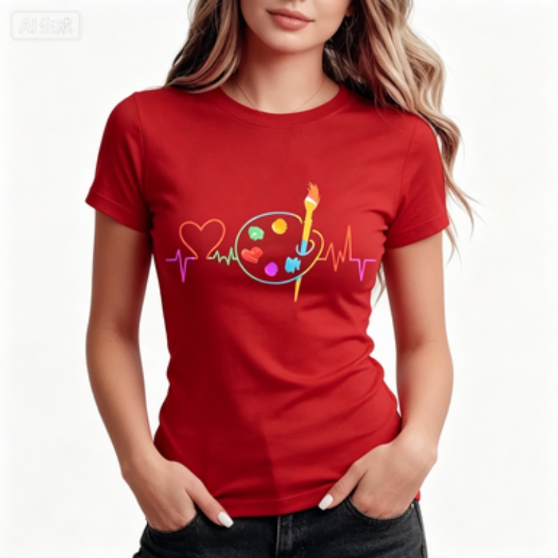 Kaos Wanita Kasual Berwarna-wa - Summer Clothing Palette ulasan dan harga