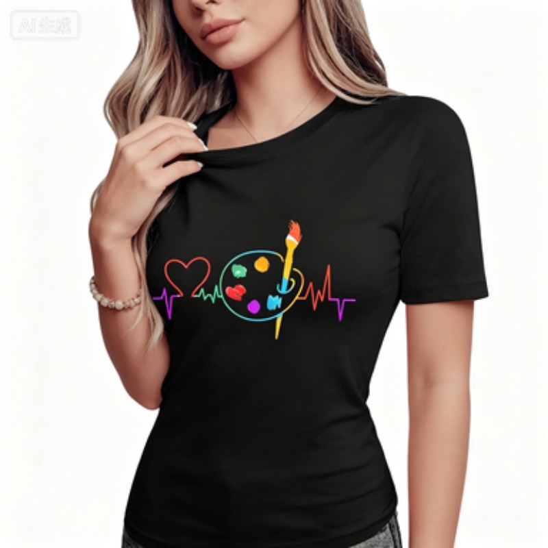 Kaos Wanita Kasual Berwarna-wa - Summer Clothing Palette ulasan dan harga