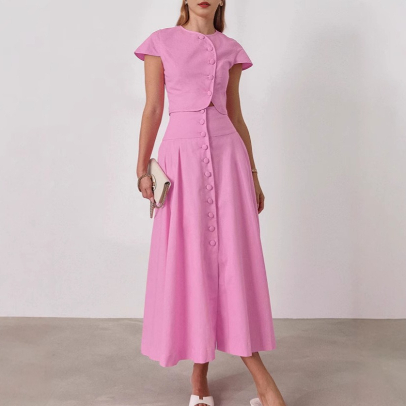Set Rok Panjang A-line Gaya Pr - Summer Clothing In French ulasan dan harga