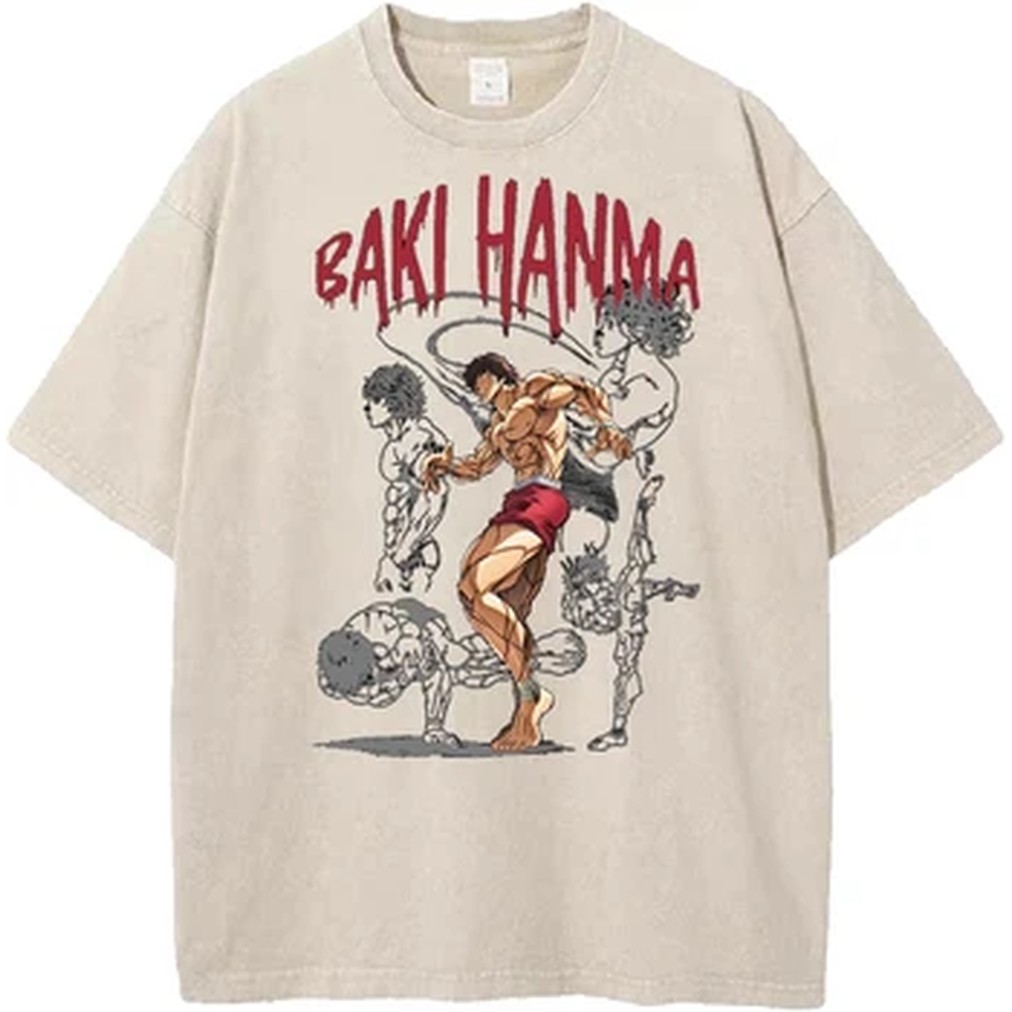 Kaos Cetak Manga Baki Harajuku - Summer Clothing Italy ulasan dan harga