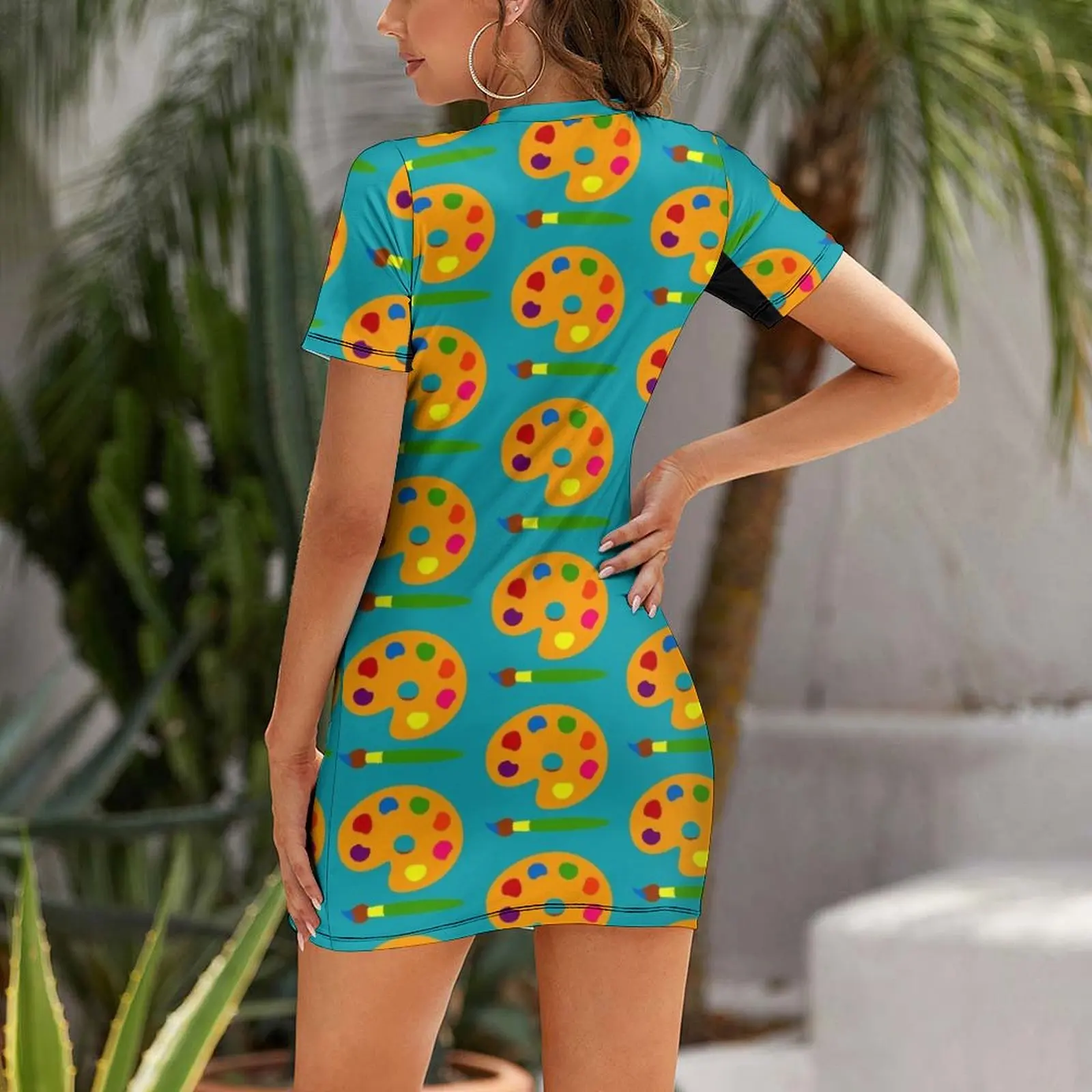 Gaun Lengan Pendek Palet Warna - Summer Clothing Palette ulasan dan harga